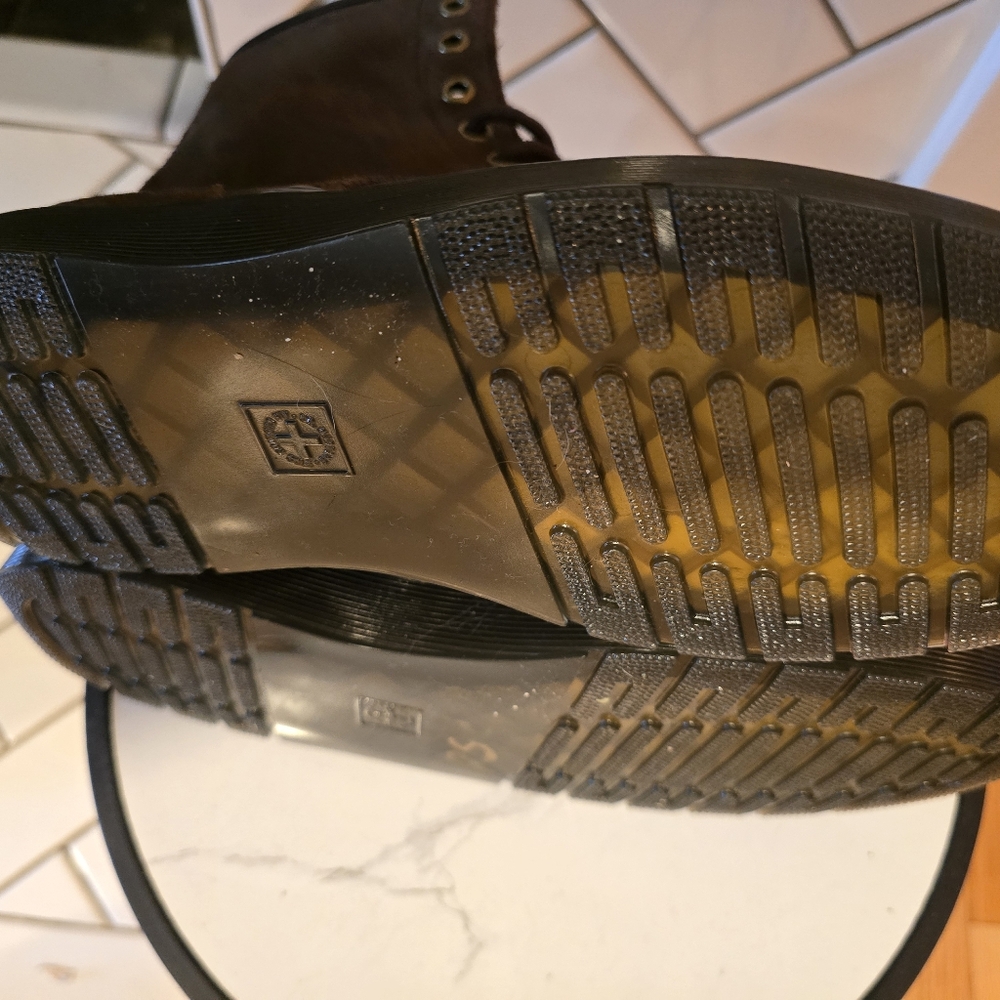 Dr. Martens Dark Brown Leather Boots - Picture 4 of 4